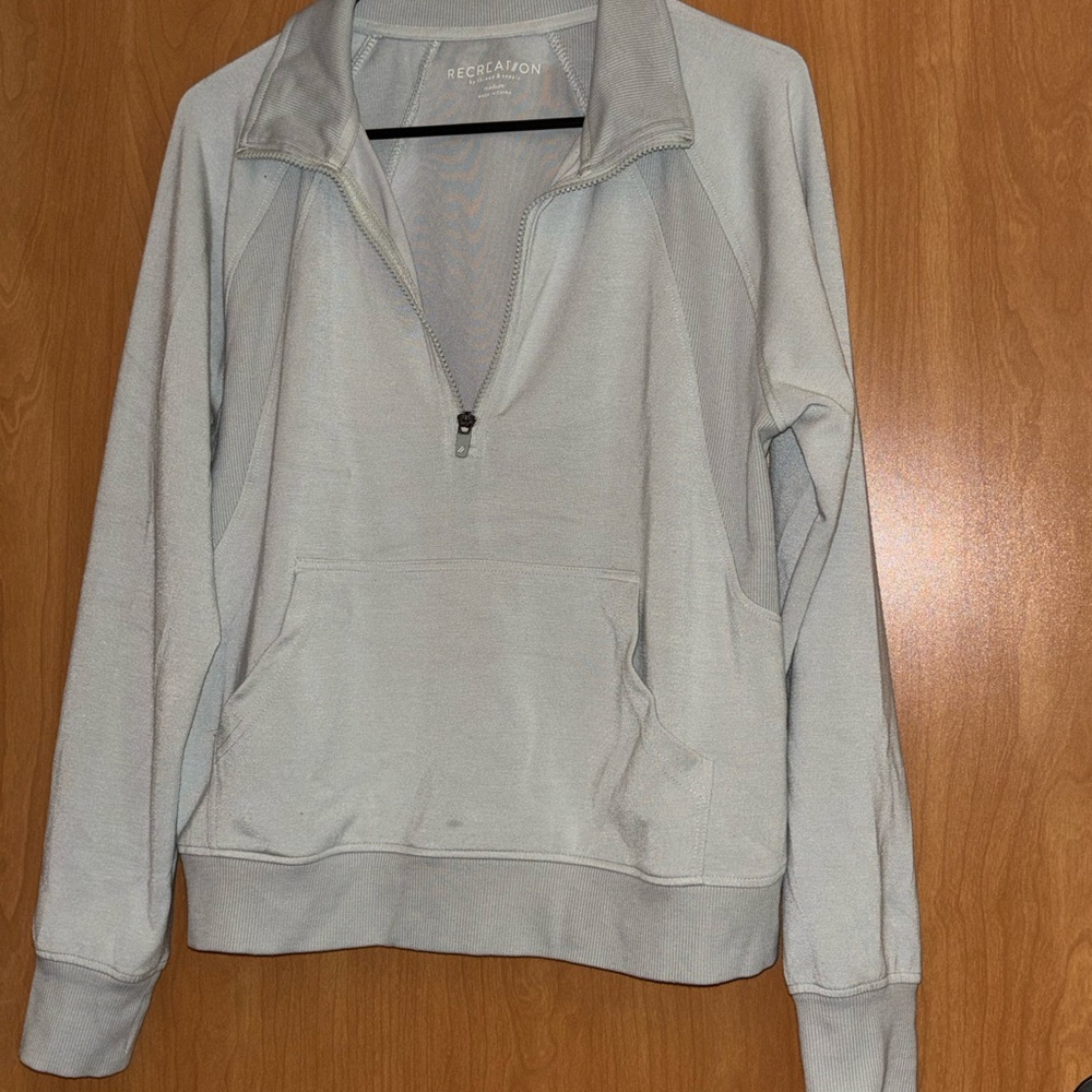 Recreation Light Green Quarter-Zip Pullover